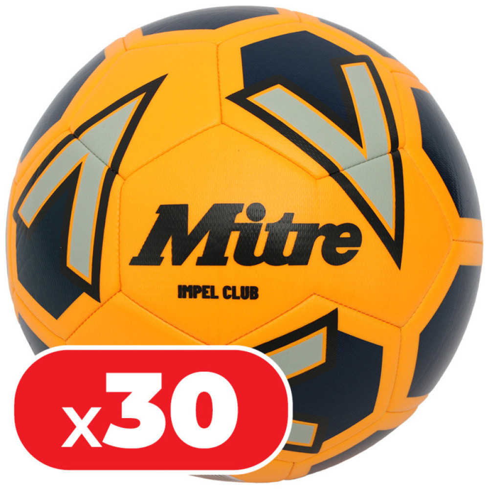 30 x Mitre Impel Club Footballs Pink