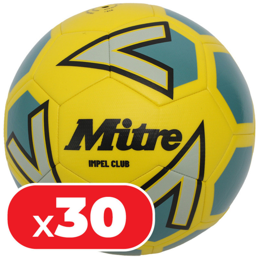 30 x Mitre Impel Club Footballs Pink