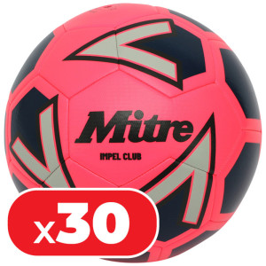 30 x Mitre Impel Club Footballs Pink