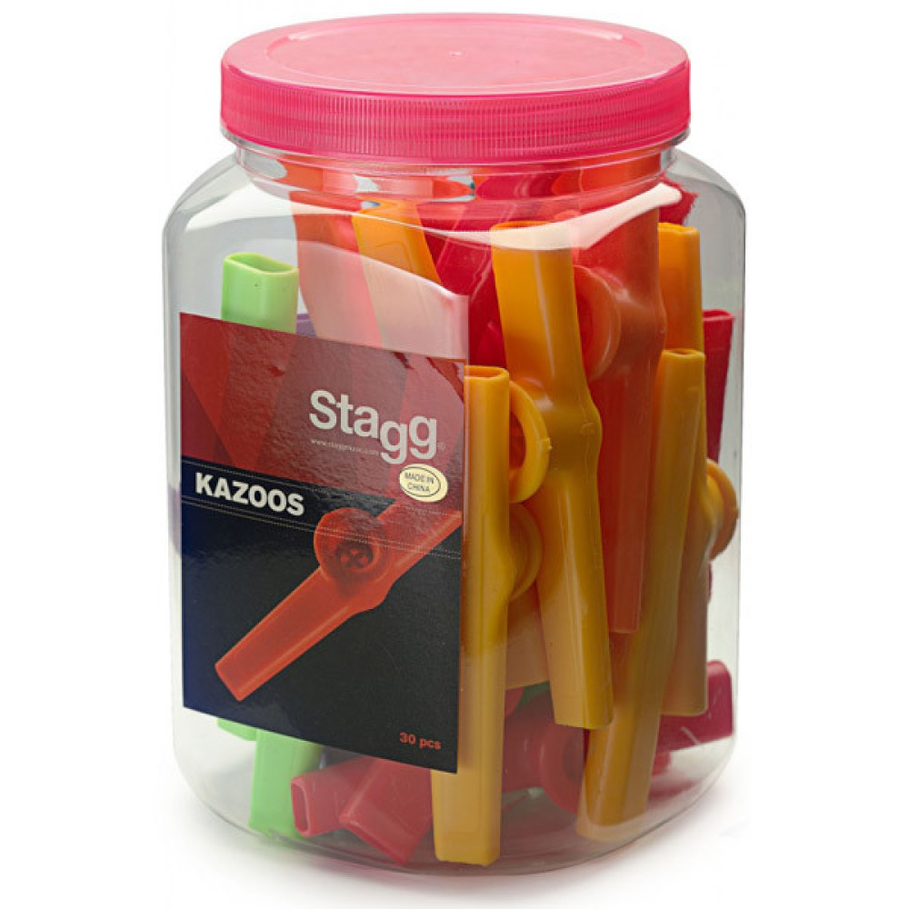 PLASTIC KAZOO 30PCS BOX COLOUR