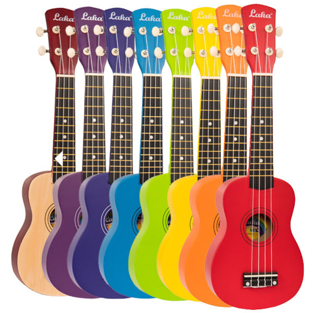 30 Pack - Laka Rainbow Series Soprano Ukulele & Carry Bag