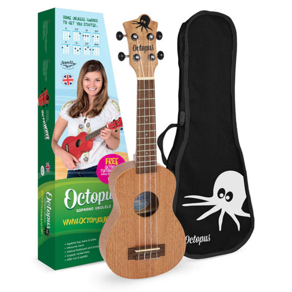 Octopus Academy Soprano Ukulele - Natural